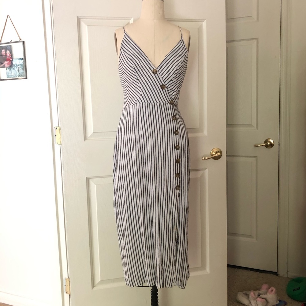 Urban Outfitters Striped Button Up Dress